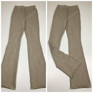 NWOT L'AGENCE Taupe/Beige Pull On Flare Leg Cotton Stretch Jeans